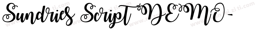 Sundries Script DEMO字体转换